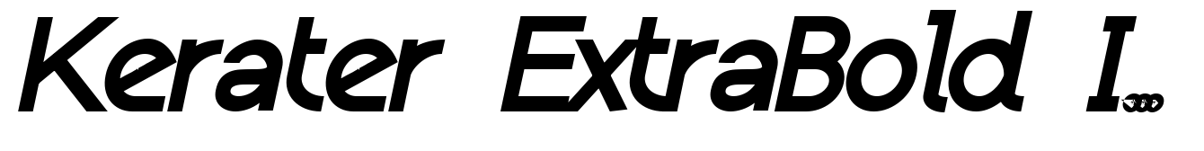 Kerater ExtraBold Italic